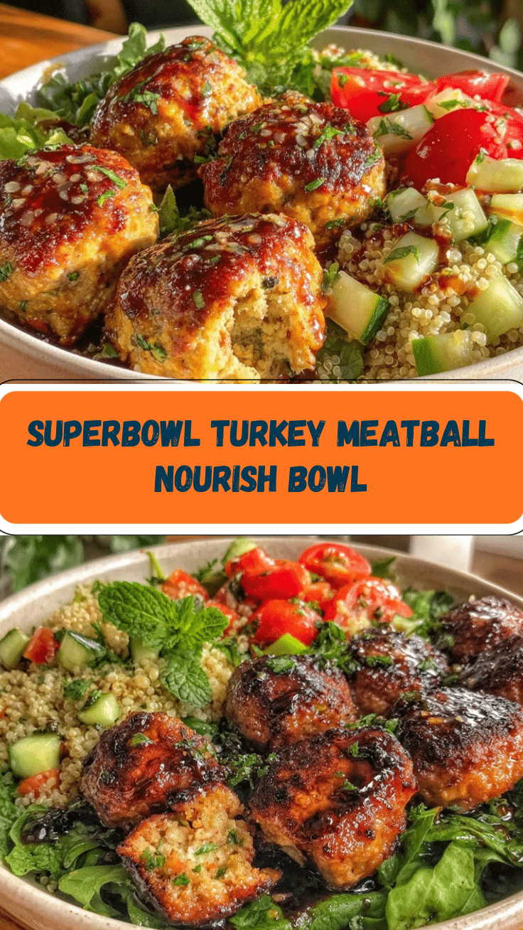 superbowl turkey meatball nourish bowl recipe