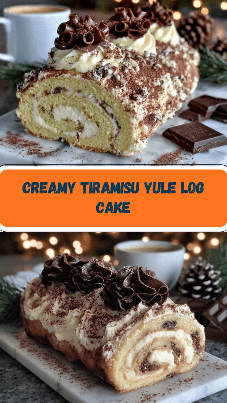Tiramisu Yule Log Cake recipe