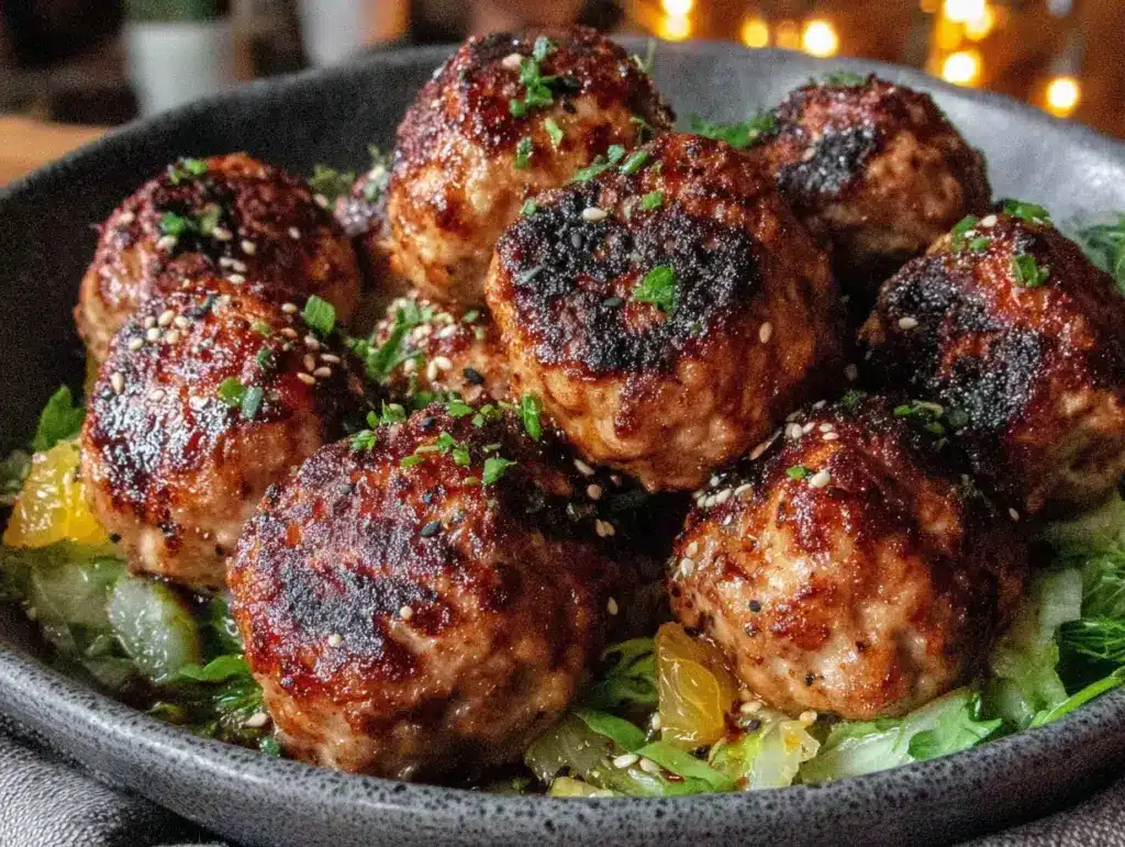 turkey meatball dinner bowl - featured image