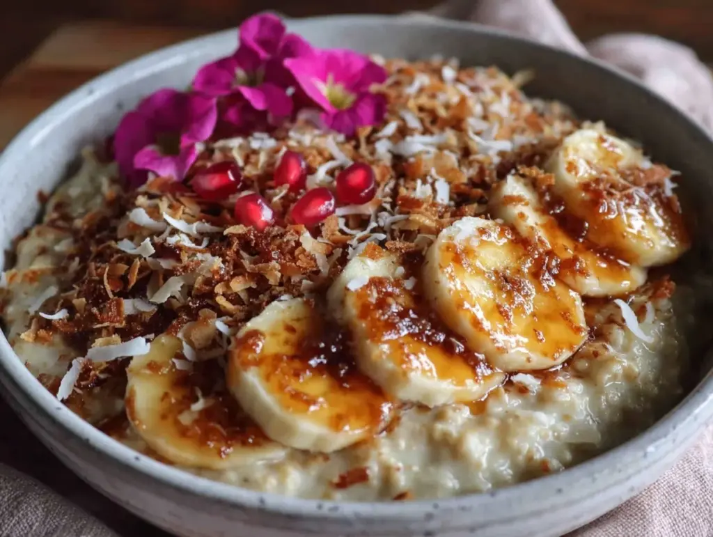 valentines brunch oatmeal bowl - featured image