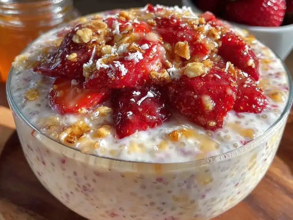 valentines day chia pudding bowl - featured image