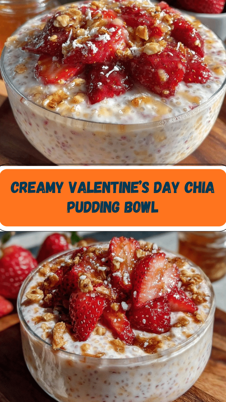 valentines day chia pudding bowl recipe