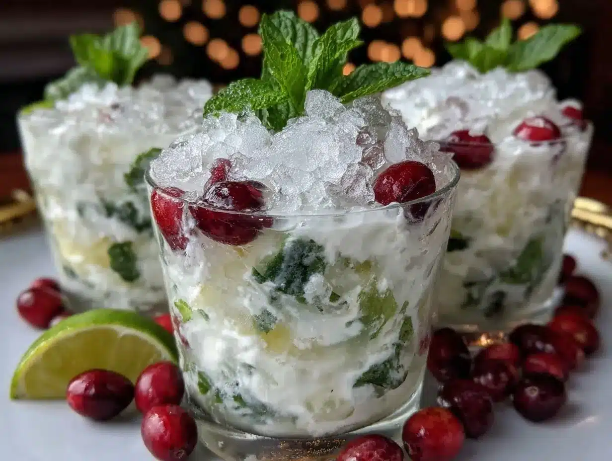 White Christmas Mojitos preparation steps