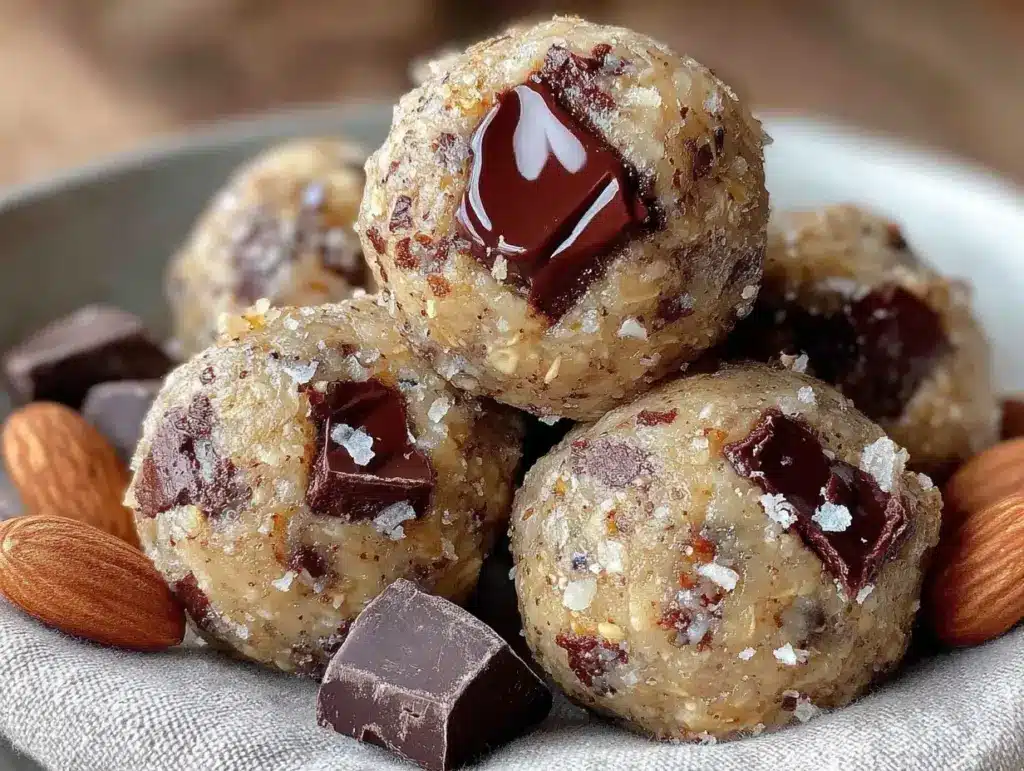 almond flour protein energy balls - featured image