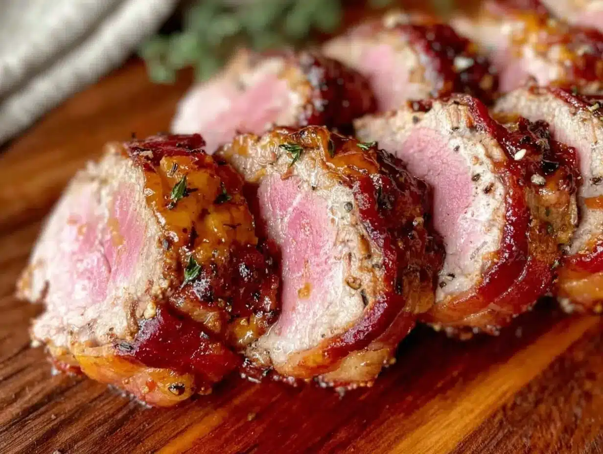 bacon-wrapped pork tenderloin preparation steps