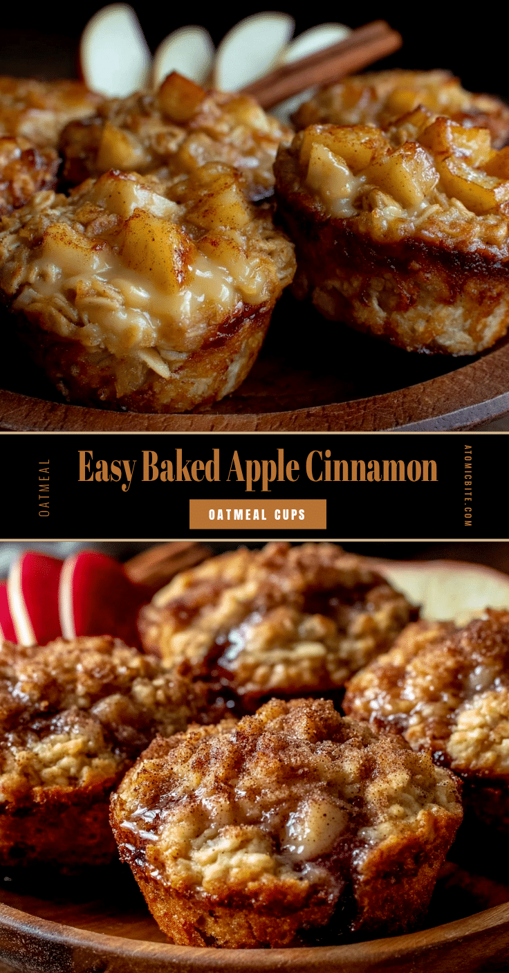 baked apple cinnamon oatmeal cups recipe