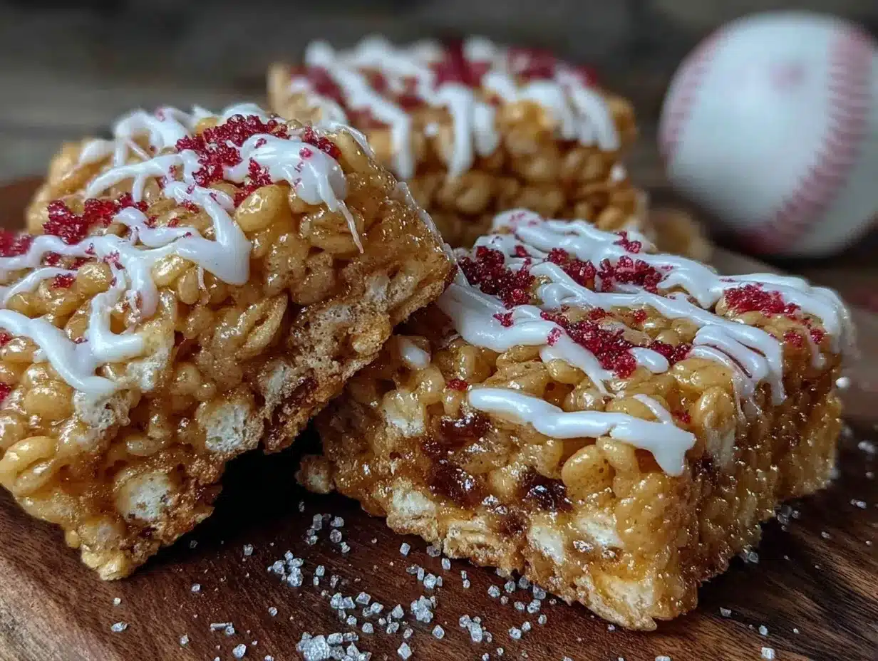 Baseball Diamond Rice Krispies Treats preparation steps