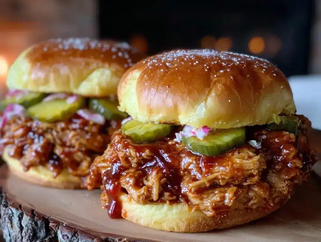 bbq pulled chicken sandwiches - featured image