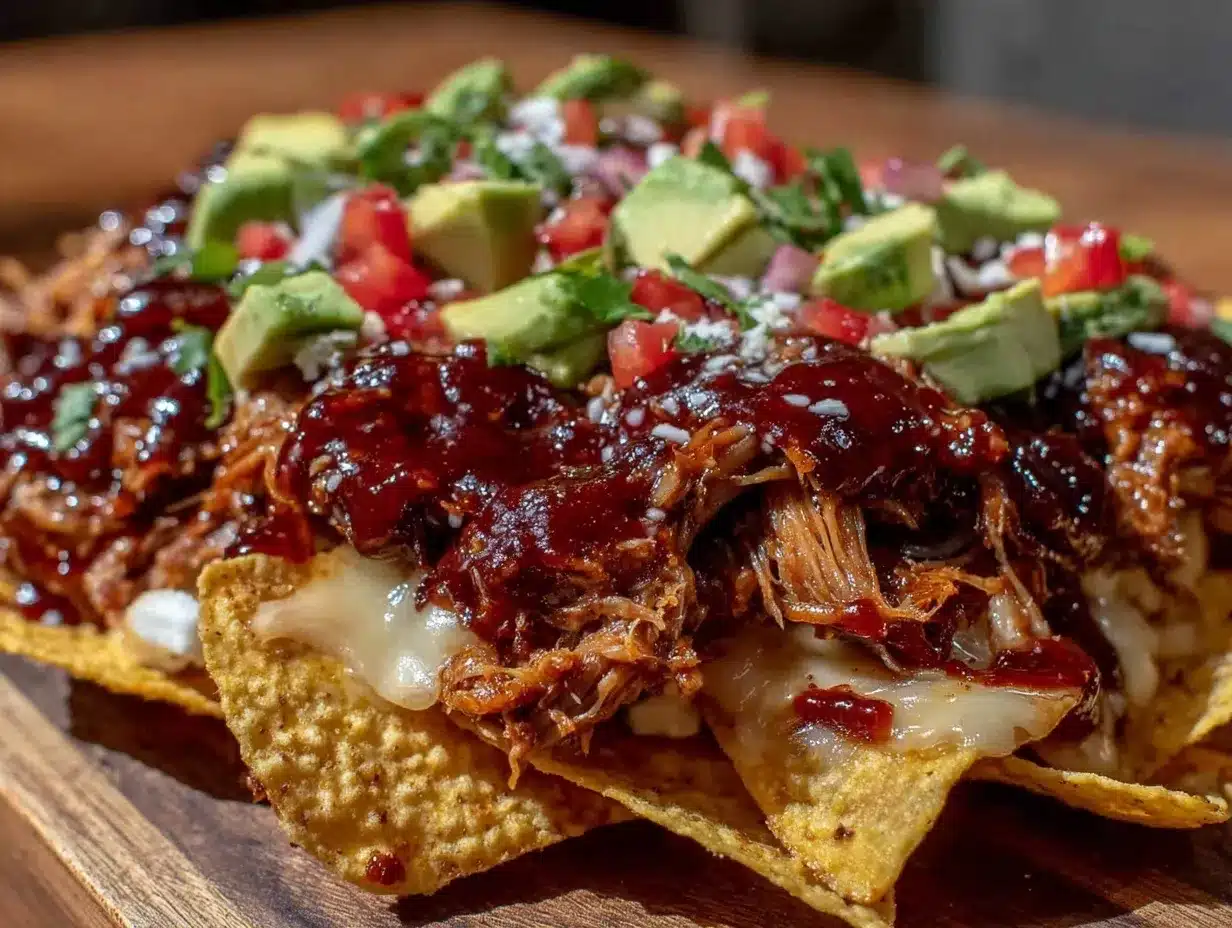 bbq pulled pork nachos preparation steps
