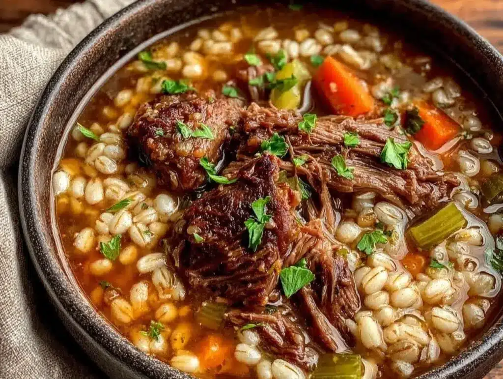 beef barley soup - featured image