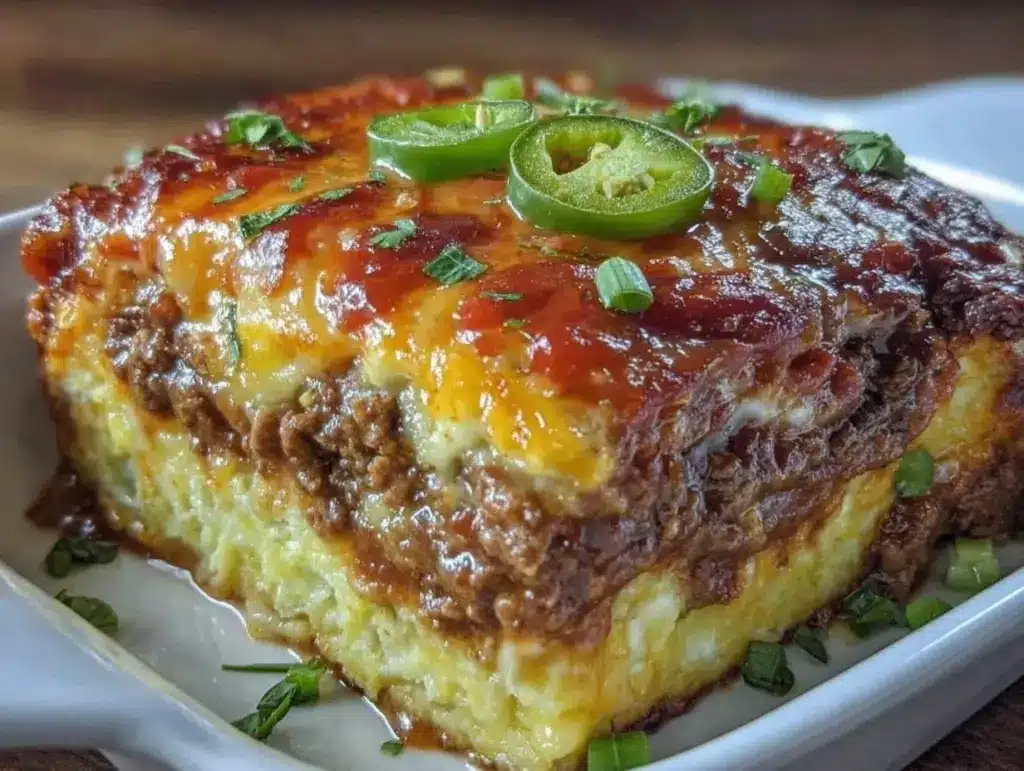 beef enchilada casserole - featured image