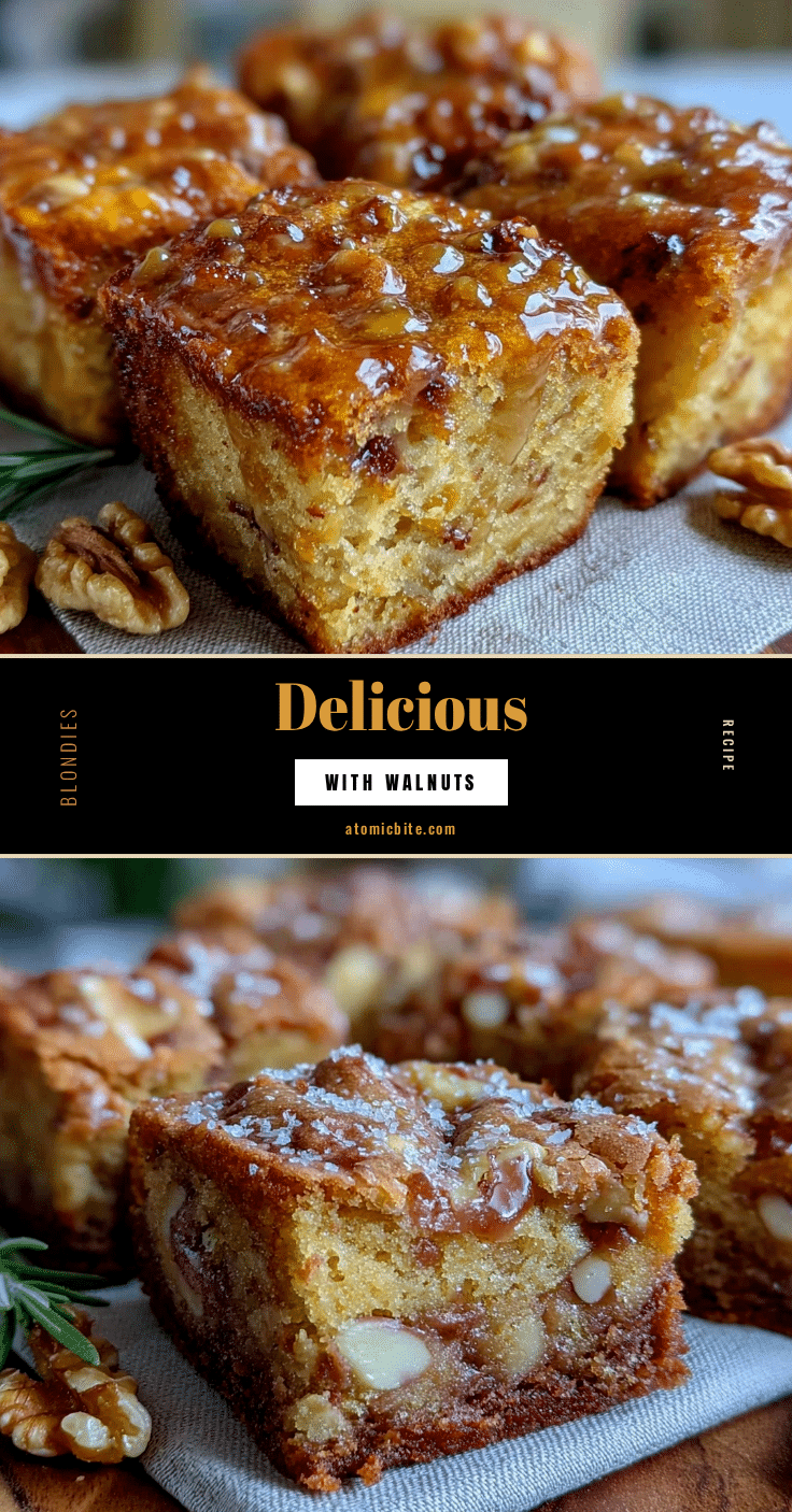 blondies with white chocolate and toasted walnuts recipe