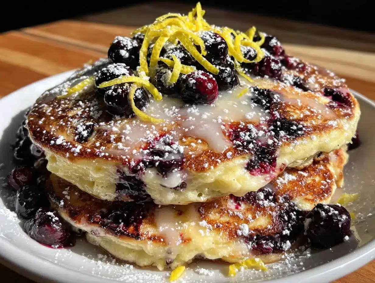 blueberry lemon ricotta pancakes preparation steps