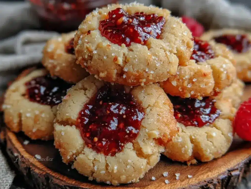 buttery melt-in-your-mouth thumbprint cookies - featured image