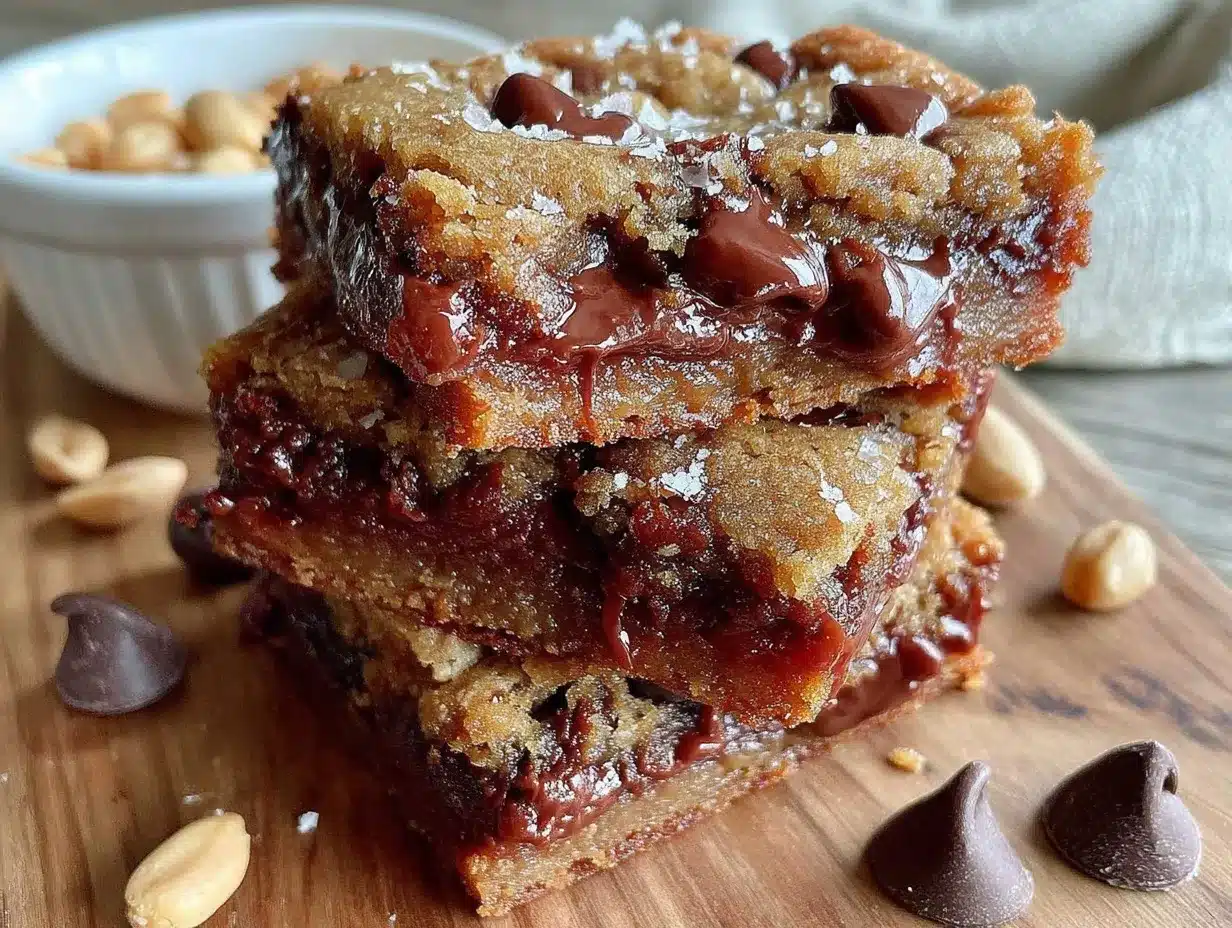 chewy peanut butter blondies preparation steps