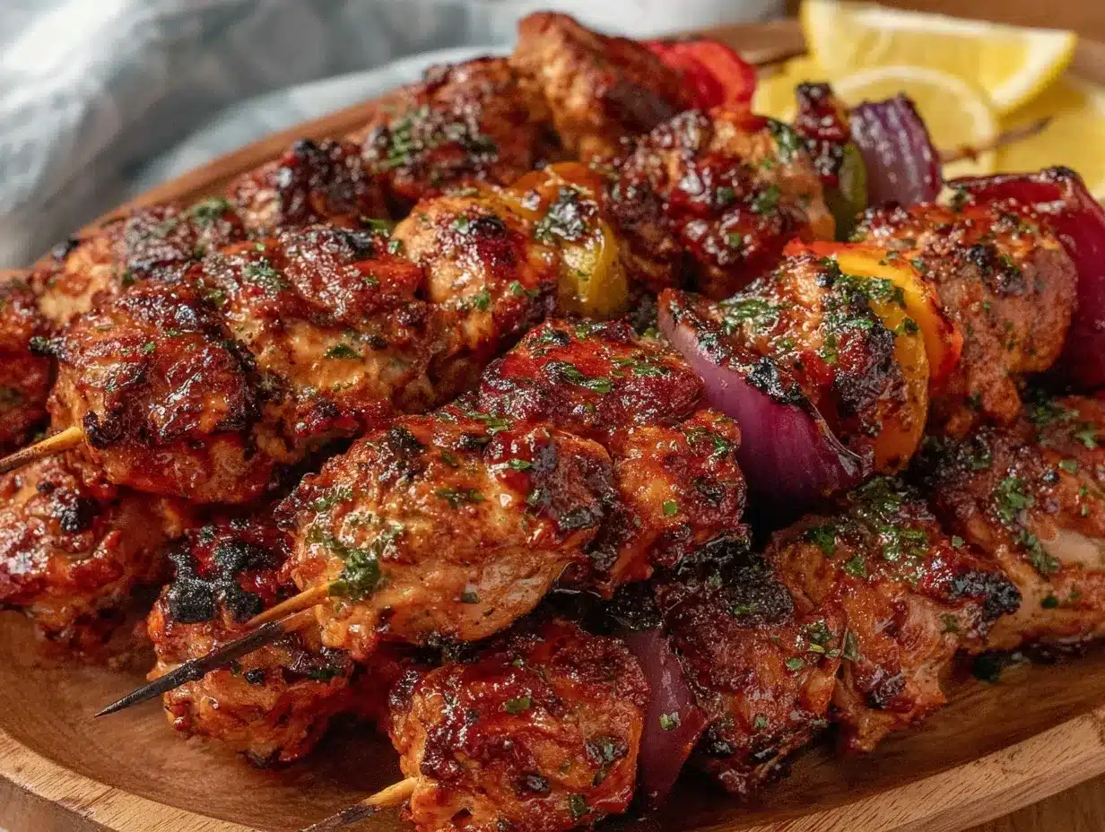 chicken souvlaki skewers preparation steps