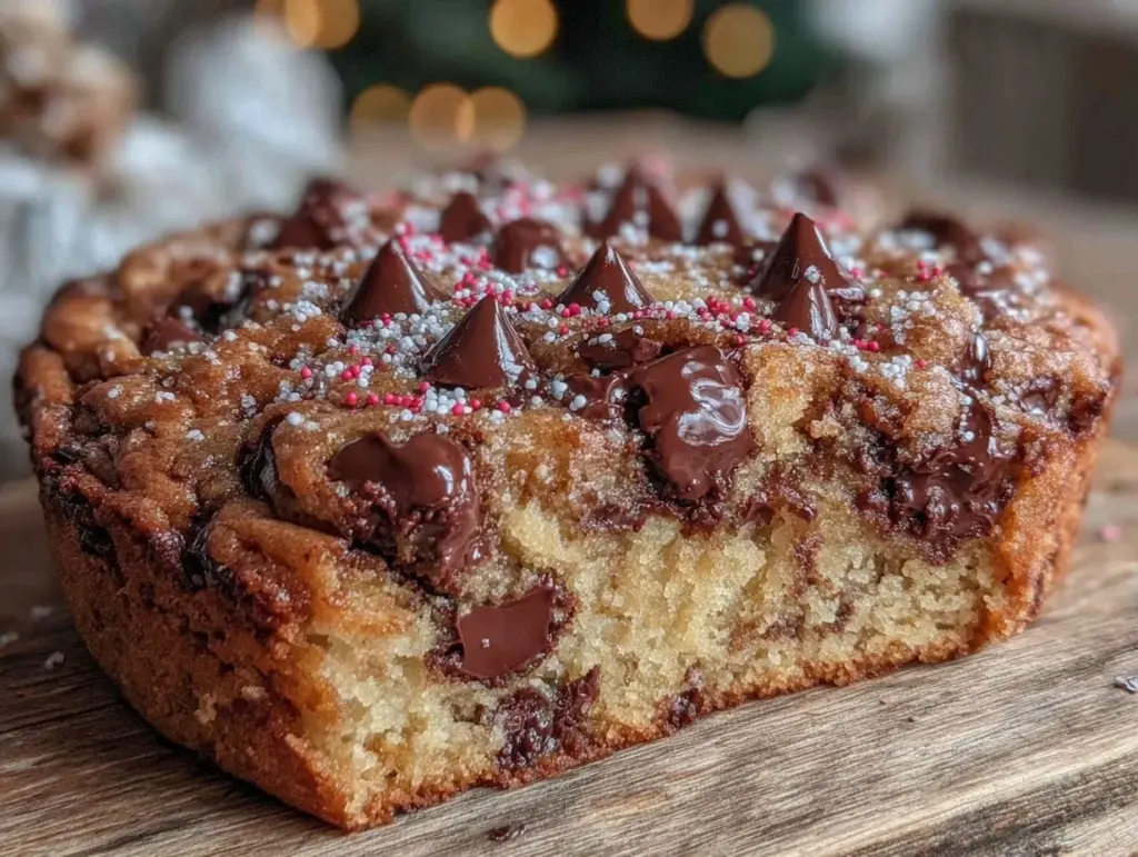 chocolate chip cookie cake - featured image