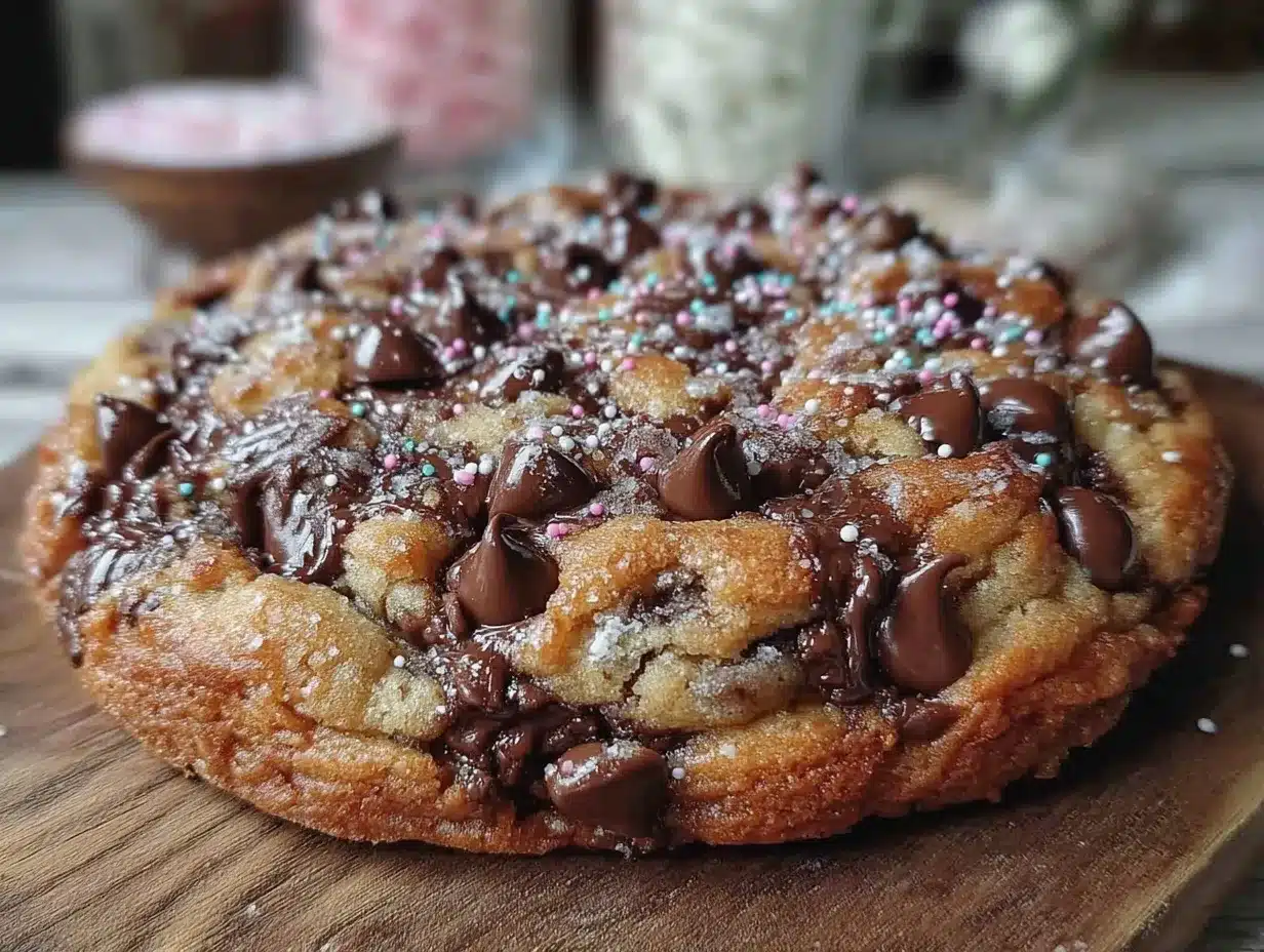 chocolate chip cookie cake preparation steps