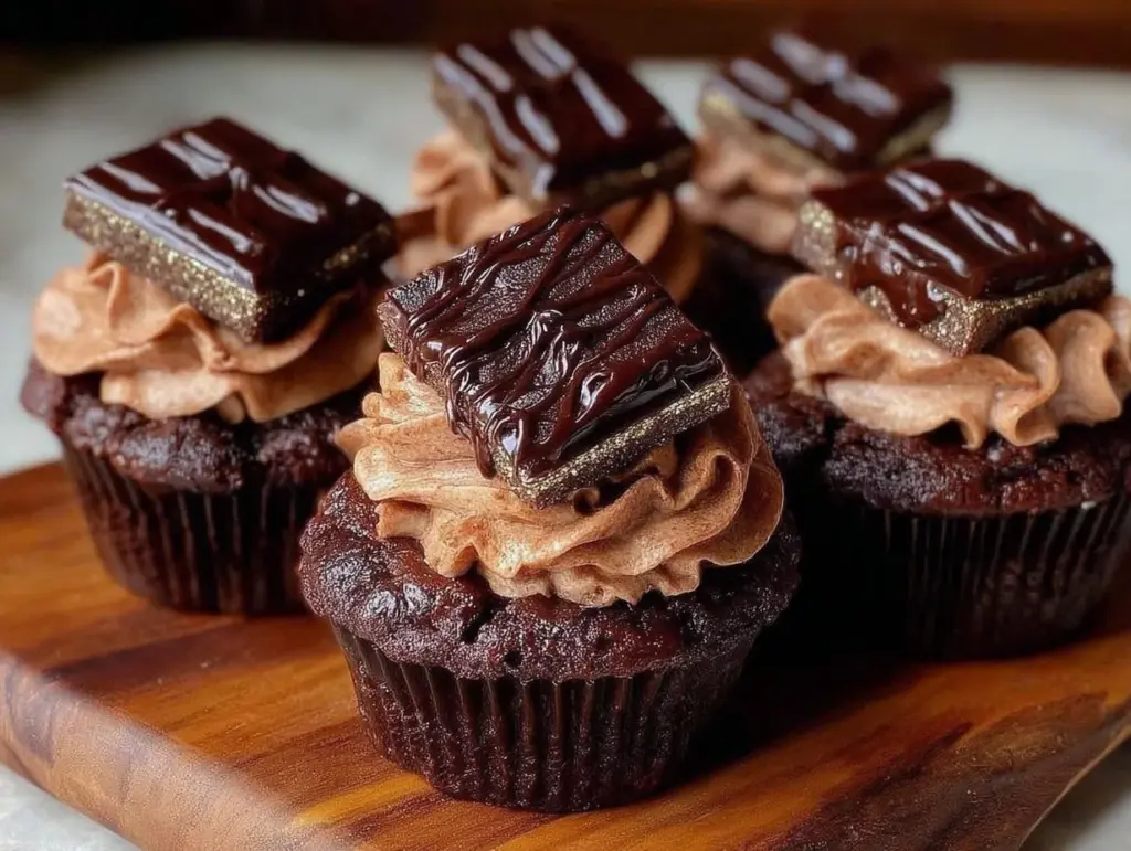 chocolate graduation cap cupcakes - featured image