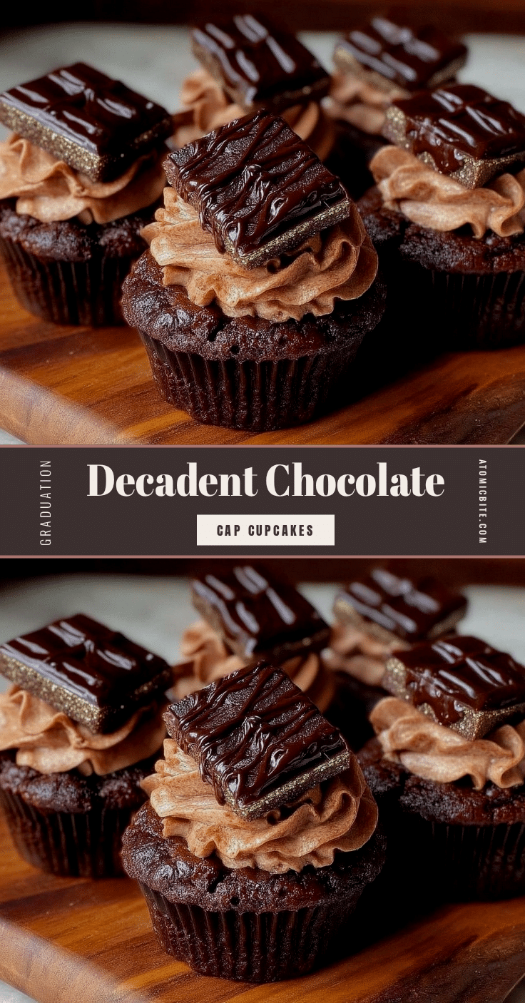 chocolate graduation cap cupcakes recipe