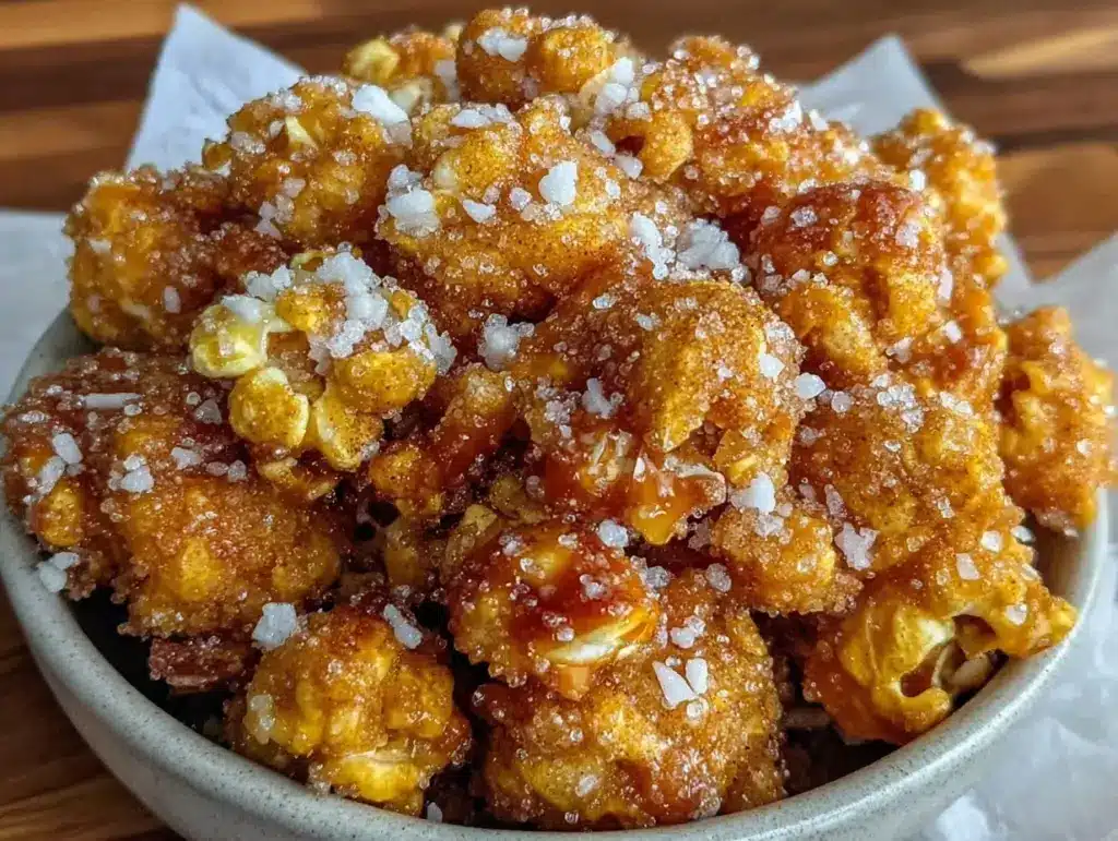 cinnamon sugar popcorn mix - featured image