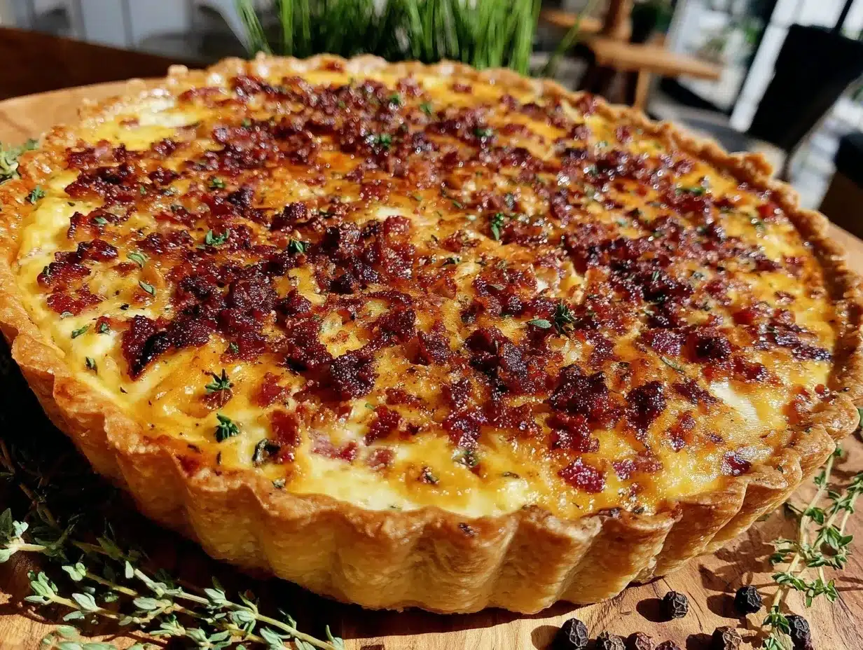 Classic Creamy Quiche Lorraine preparation steps