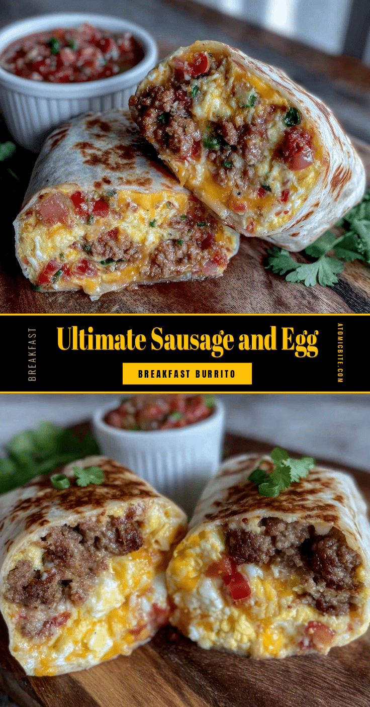 cozy breakfast burrito with sausage and eggs recipe