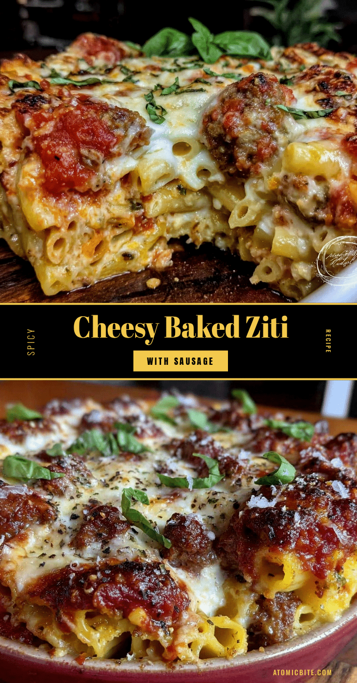 cozy cheesy baked ziti with italian sausage recipe