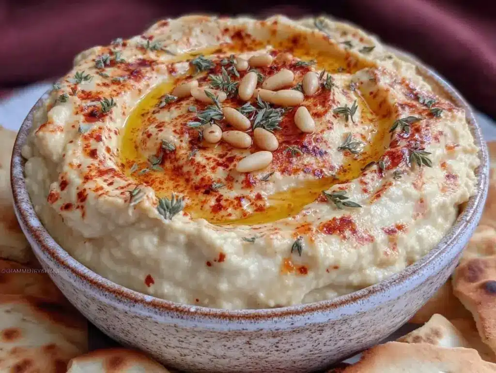 creamy baba ganoush dip - featured image