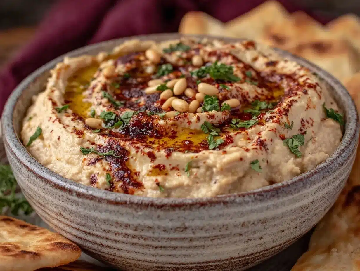 creamy baba ganoush dip preparation steps