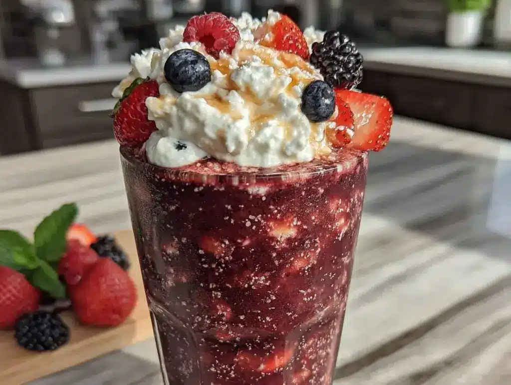 creamy berry protein smoothie with greek yogurt boost - featured image