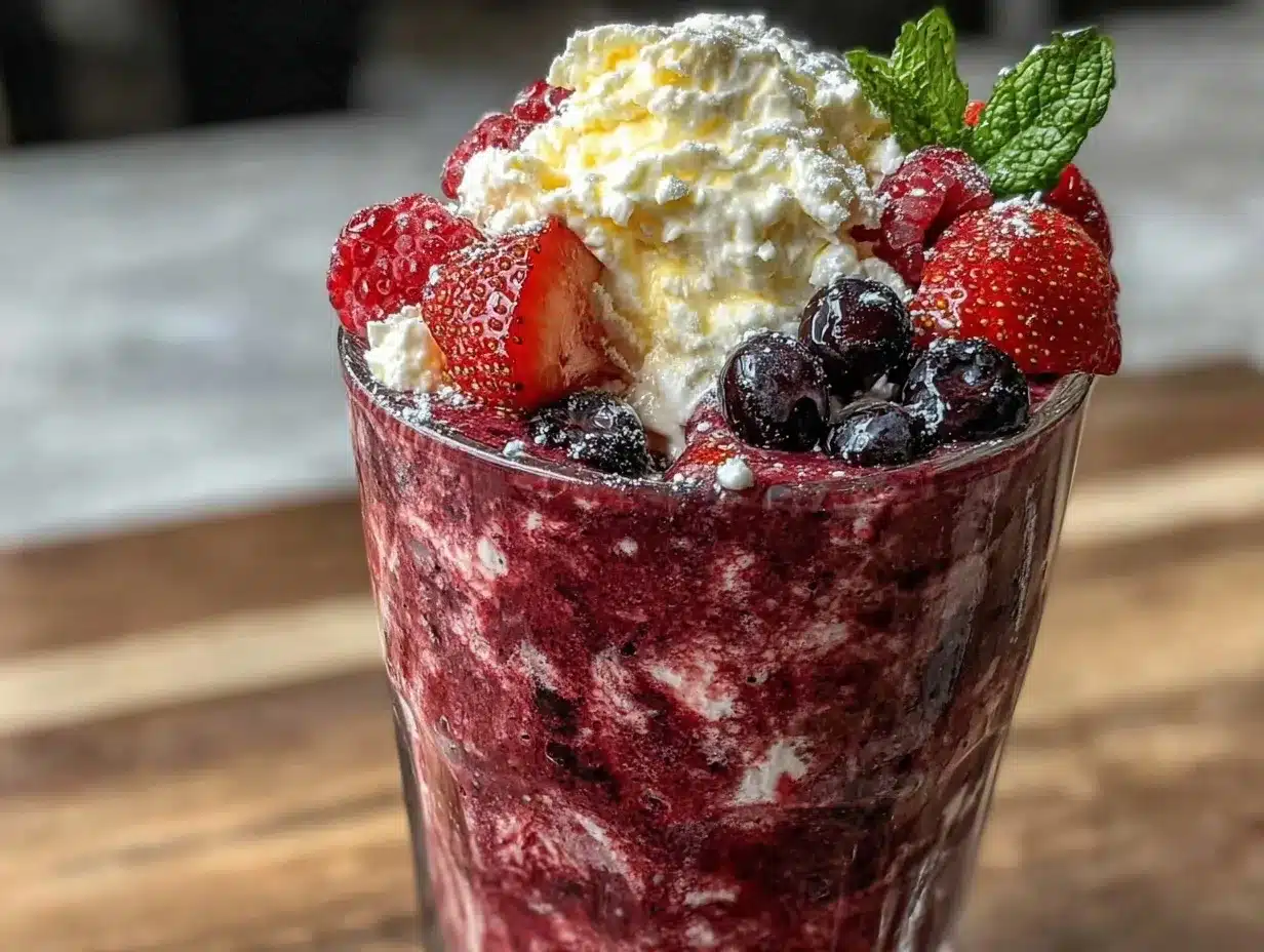 creamy berry protein smoothie with greek yogurt boost preparation steps