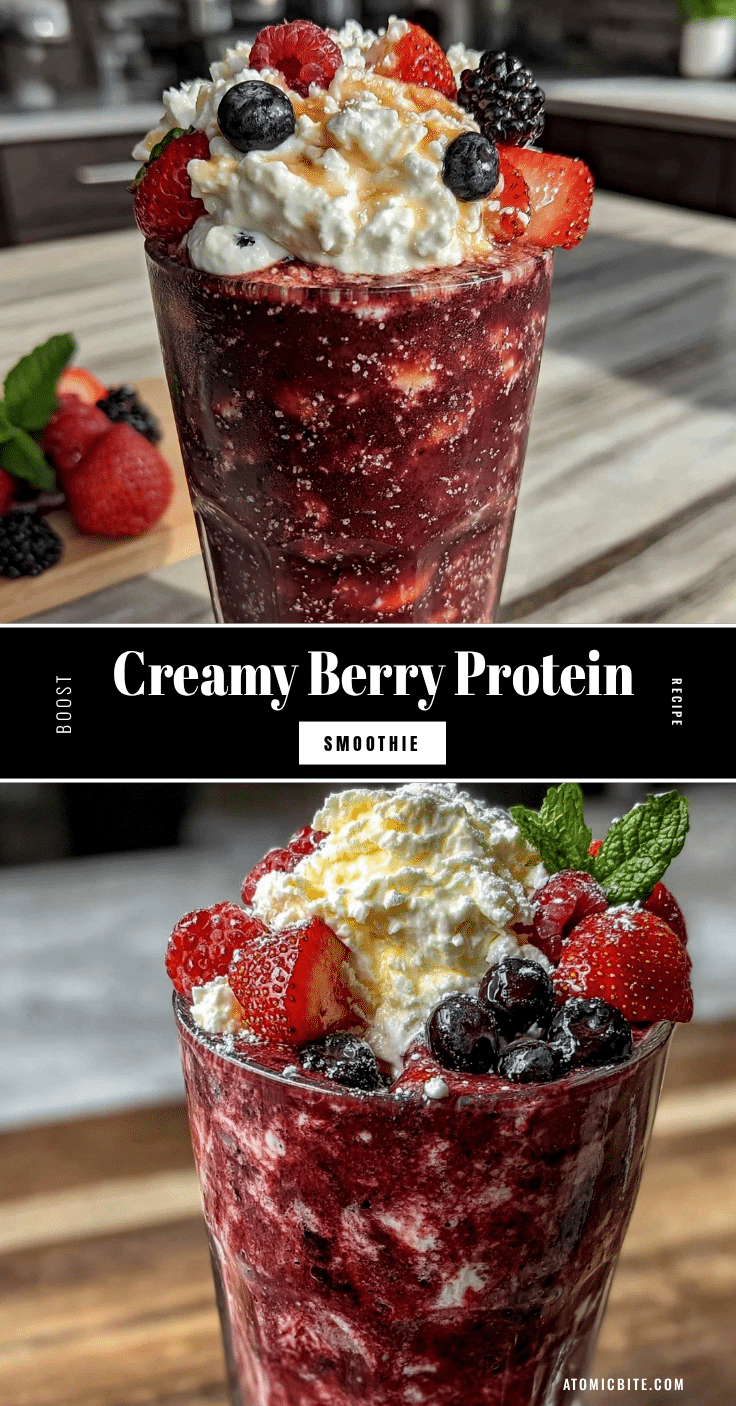 creamy berry protein smoothie with greek yogurt boost recipe