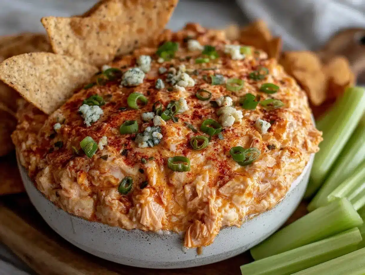 creamy buffalo chicken dip preparation steps