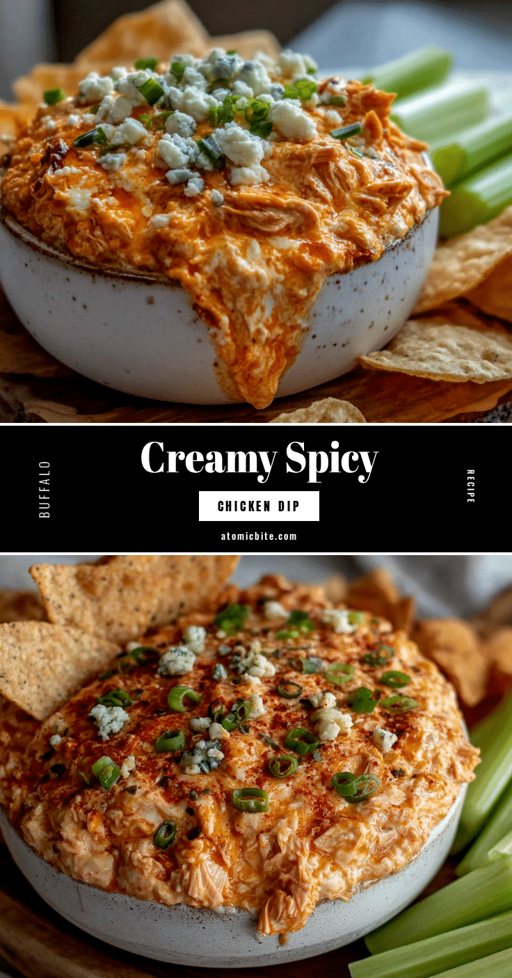 creamy buffalo chicken dip recipe