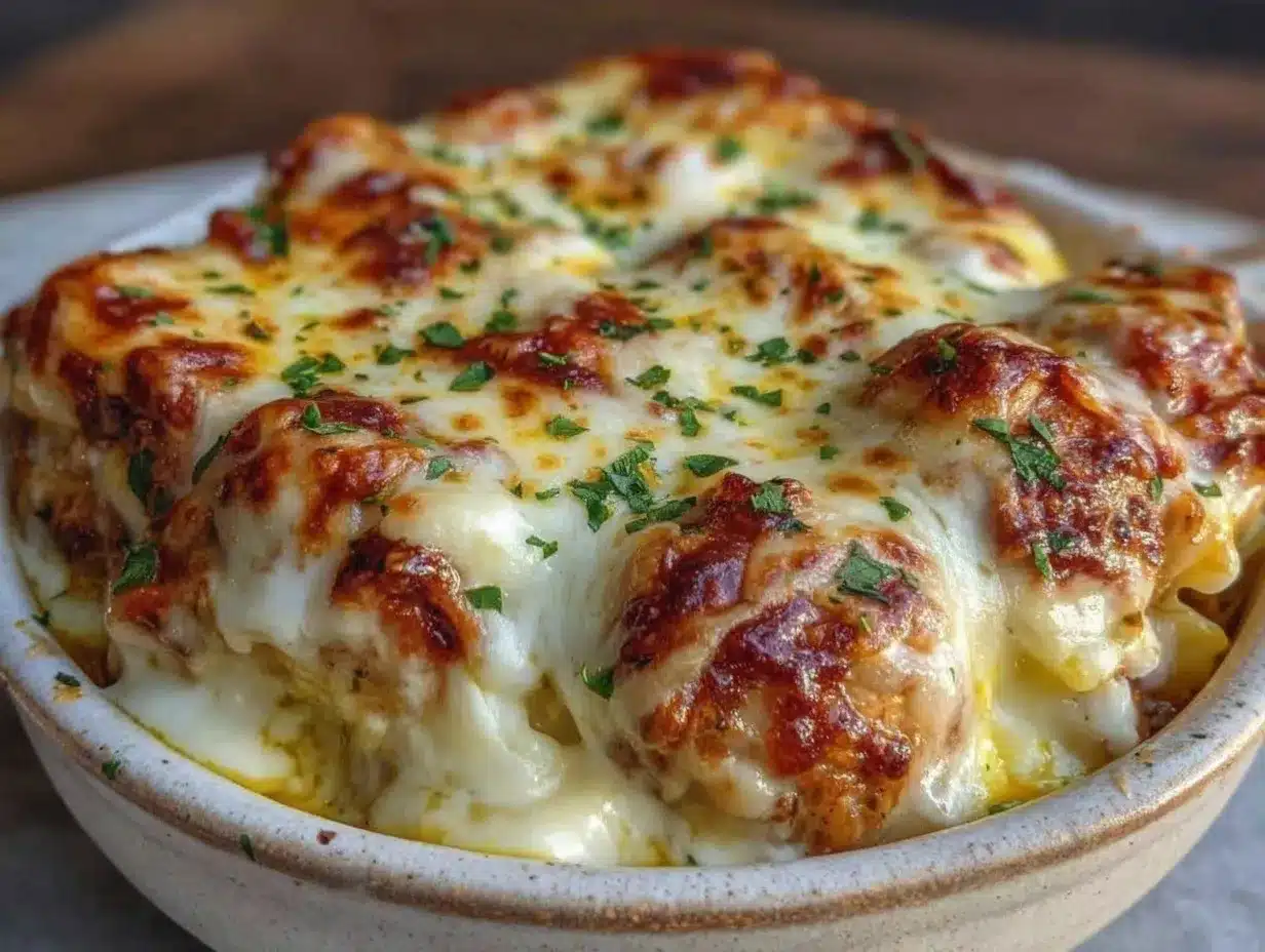 creamy chicken Alfredo bake preparation steps