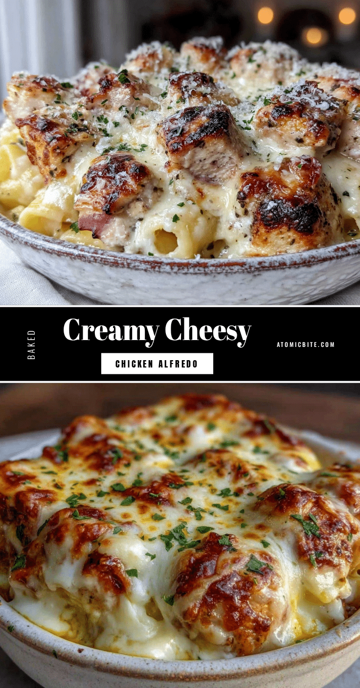 creamy chicken Alfredo bake recipe