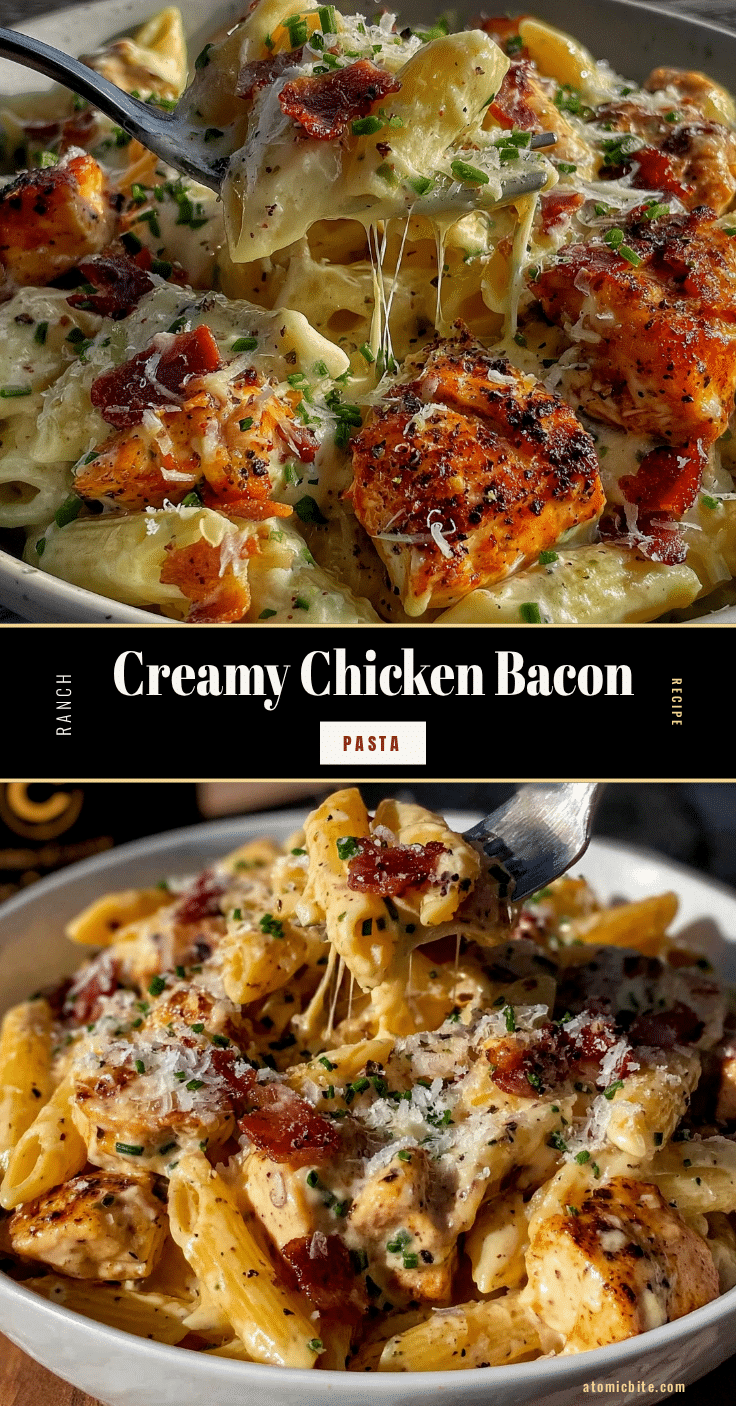 creamy chicken bacon ranch pasta recipe