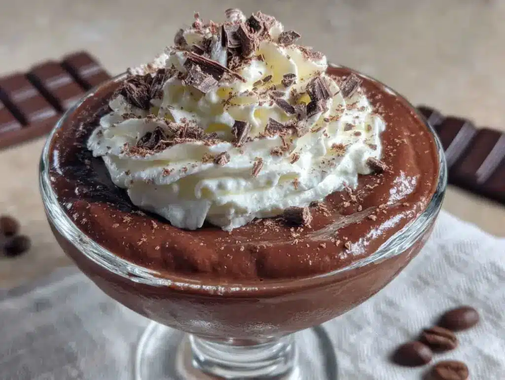 creamy chocolate mousse dessert - featured image