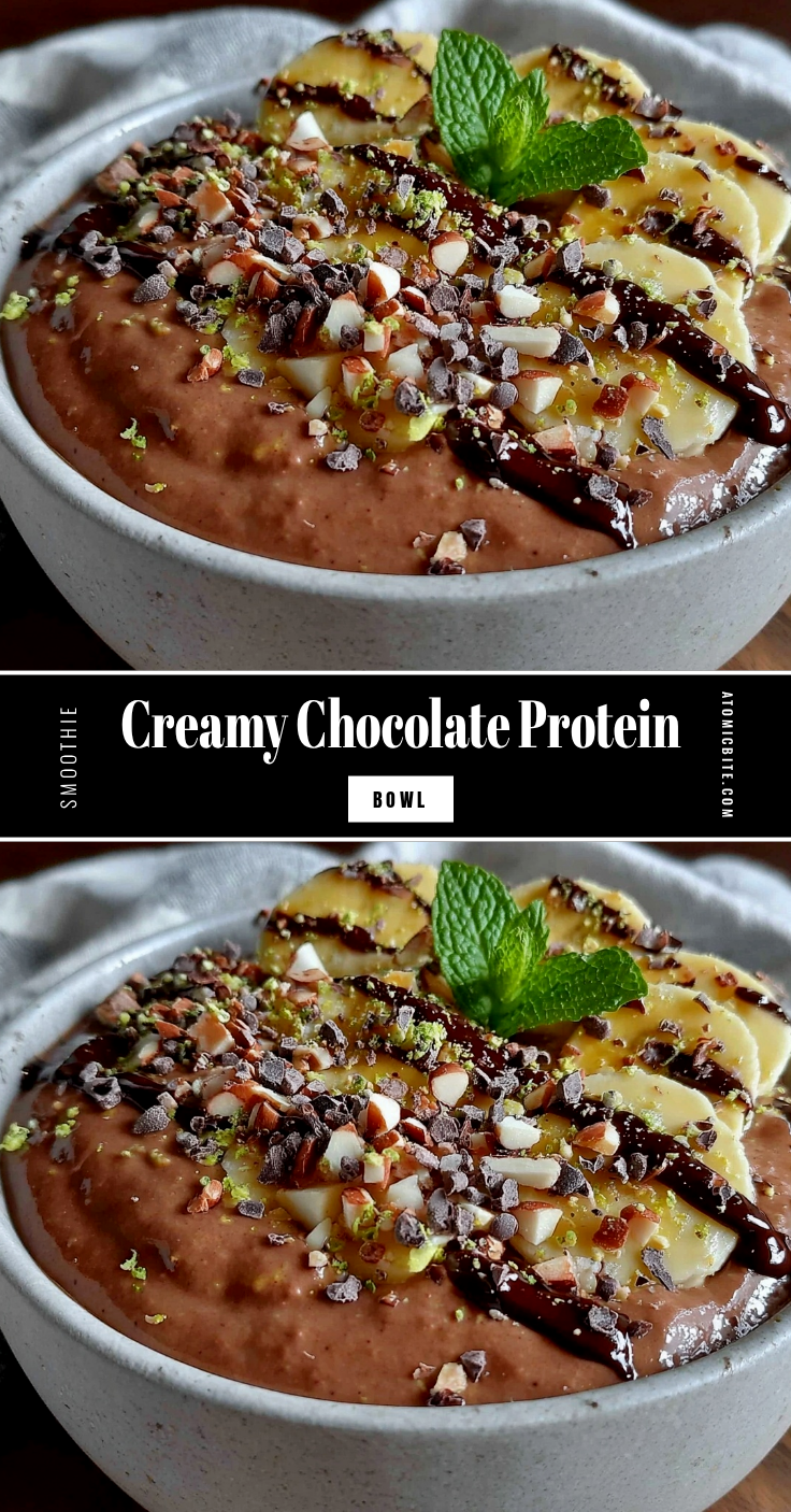 creamy chocolate protein smoothie bowl recipe