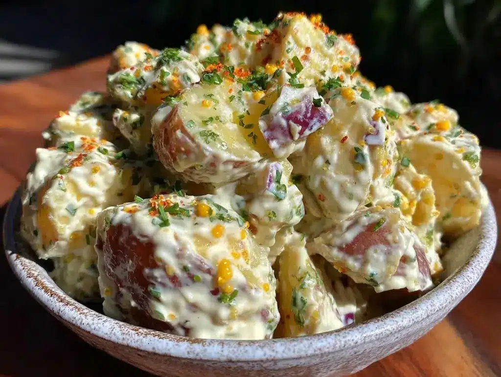creamy classic potato salad - featured image