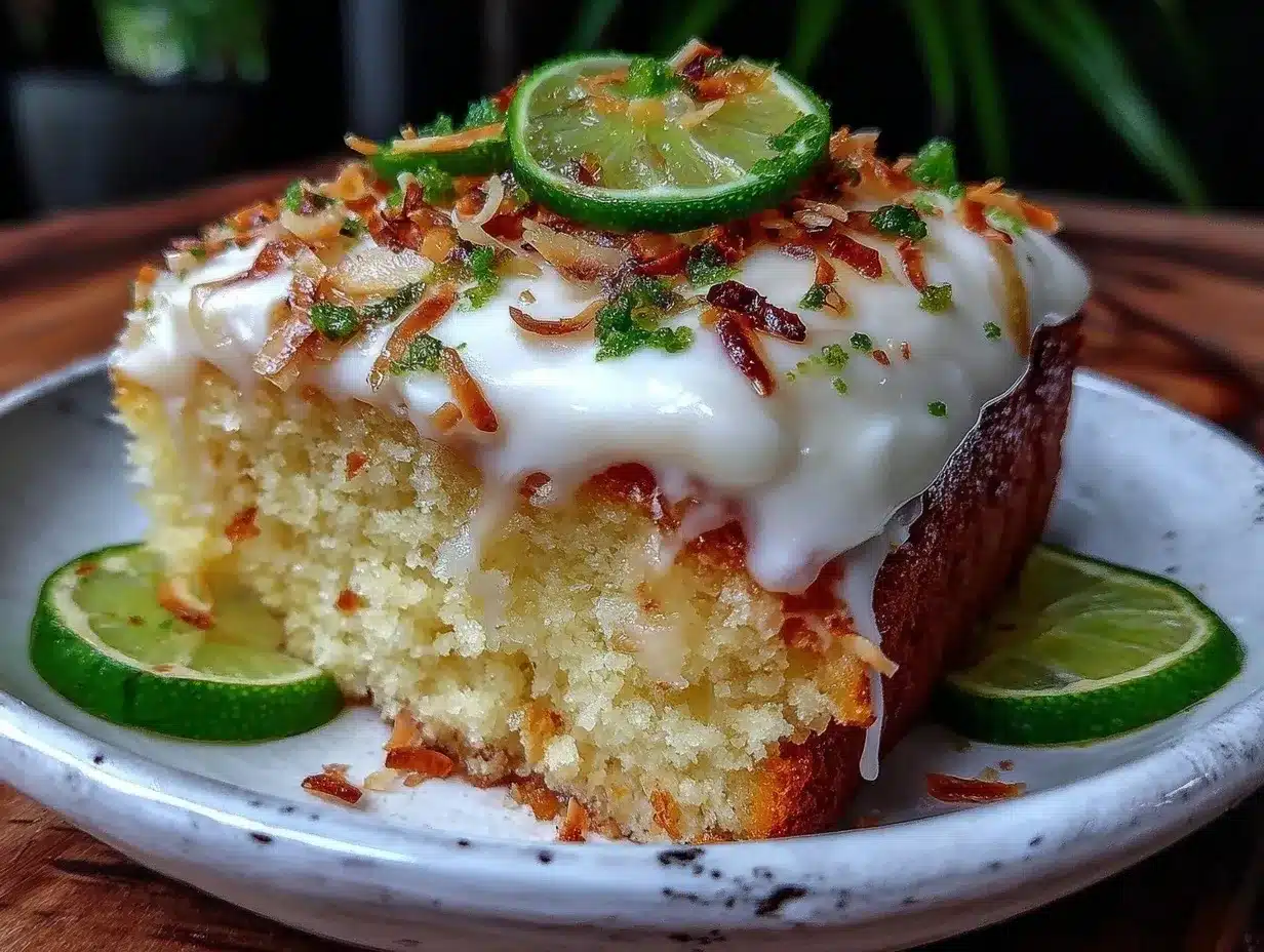 creamy coconut lime poke cake preparation steps