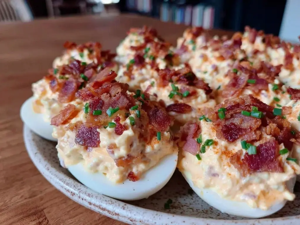 creamy deviled eggs recipe - featured image