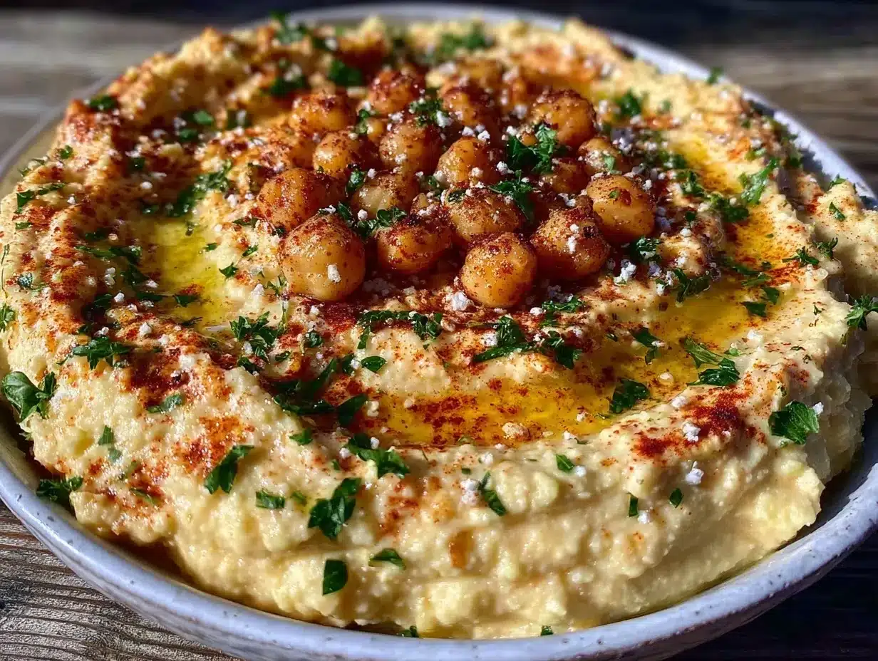 creamy hummus from scratch preparation steps