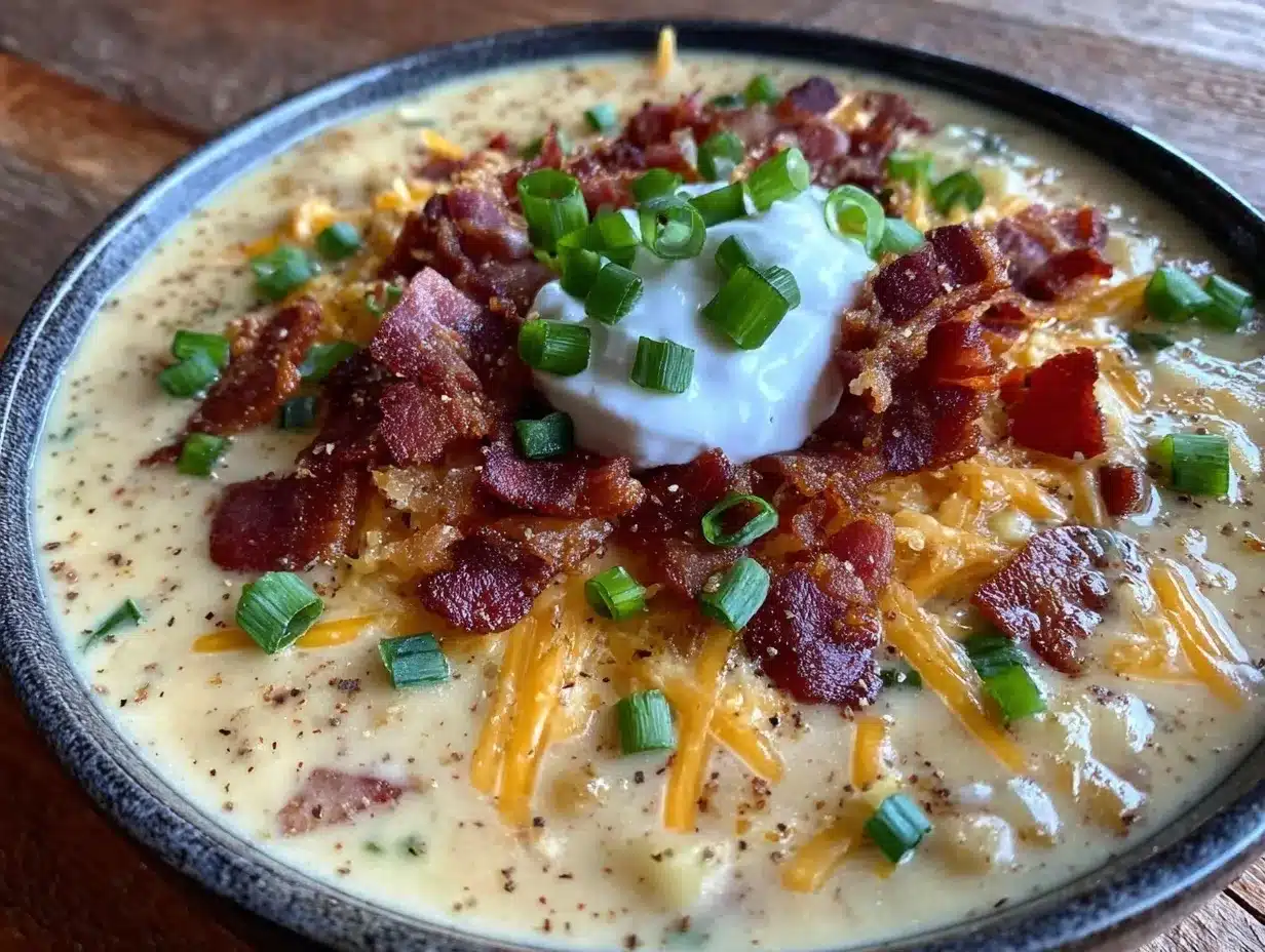 creamy loaded baked potato soup preparation steps
