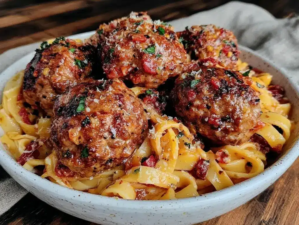 creamy marry me meatballs - featured image