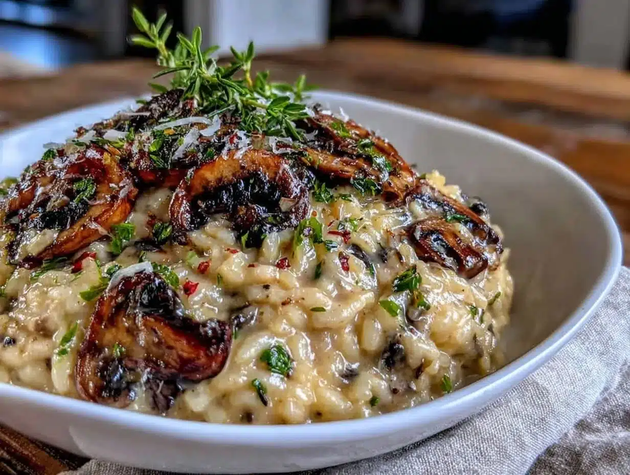 creamy mushroom risotto preparation steps