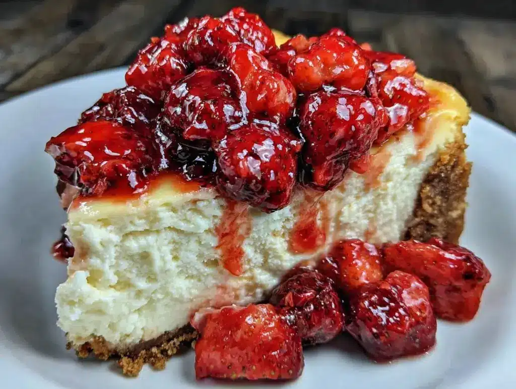 creamy new york style cheesecake - featured image