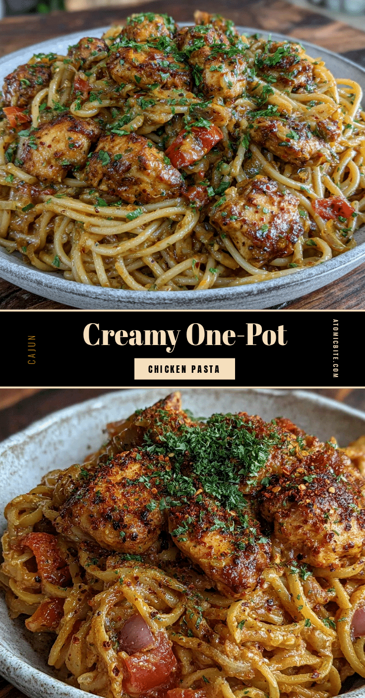 creamy one-pot Cajun chicken pasta recipe