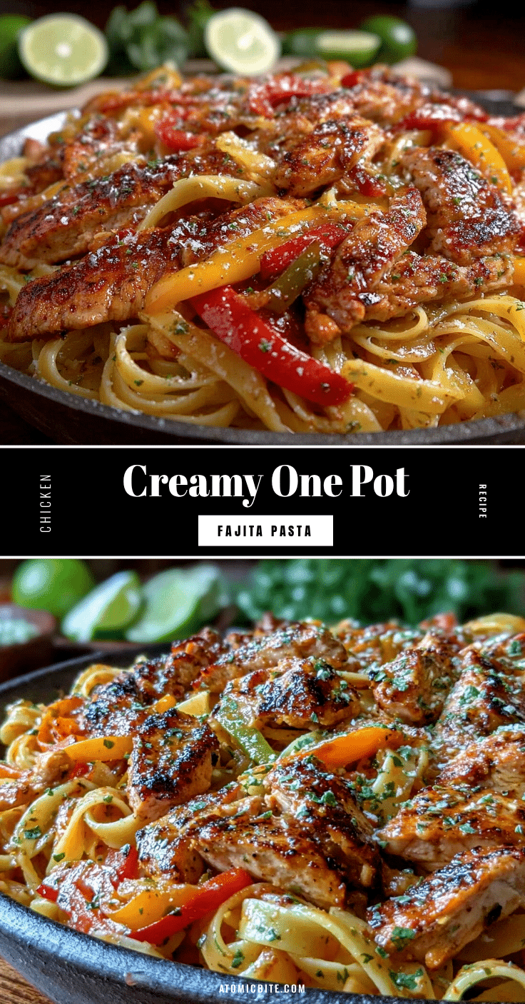 creamy one pot chicken fajita pasta recipe